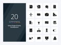 20 Game Design And Game Development Solid Glyph icon for presentation Royalty Free Stock Photo