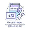 Game developer concept icon Royalty Free Stock Photo