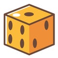 Game dice with holes, square cubes for playing Royalty Free Stock Photo