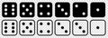 Game dice icons Royalty Free Stock Photo