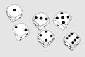 Game dice icons Royalty Free Stock Photo