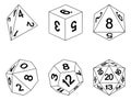 Game Dice Illustration Roleplaying Board Game Set Royalty Free Stock Photo