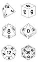 Game Dice Illustration Roleplaying Board Game Set Royalty Free Stock Photo