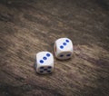 Game dice number three Royalty Free Stock Photo