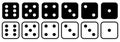 Game dice set icons Royalty Free Stock Photo