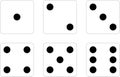 Game dice. Set of Ludo dices collection from one to six. Vector illustration. Royalty Free Stock Photo