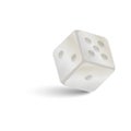 Game dice of stone with shadow. Vector illustration on white background. Royalty Free Stock Photo