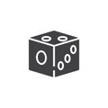 Game dice vector icon Royalty Free Stock Photo