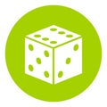 Game dice vector icon Royalty Free Stock Photo
