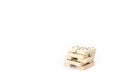 Game dominoes rectangular bottom plastic range of the white background