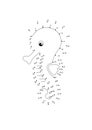 Game dots, seahorse Royalty Free Stock Photo