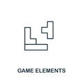 Game Elements icon symbol. Creative sign from gamification icons collection. Filled flat Game Elements icon for computer and Royalty Free Stock Photo