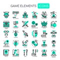 Game Elements , Pixel Perfect Icons Royalty Free Stock Photo