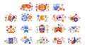 Game and Entertainment Object Composition with Gamepad, Arcade, Bowling Pin, Video Game, Dice and Cards Vector Set