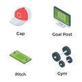 Set of Game Equipments Icons