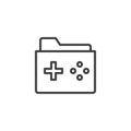 Game folder outline icon