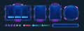 Game frames and buttons in sci fi style Royalty Free Stock Photo