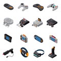 Game Gadgets Isometric Icons Collection