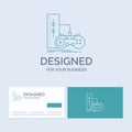 game, gamepad, joystick, play, playstation Business Logo Line Icon Symbol for your business. Turquoise Business Cards with Brand