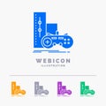 game, gamepad, joystick, play, playstation 5 Color Glyph Web Icon Template isolated on white. Vector illustration Royalty Free Stock Photo