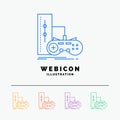 game, gamepad, joystick, play, playstation 5 Color Line Web Icon Template isolated on white. Vector illustration Royalty Free Stock Photo