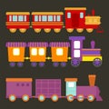 Game gift kids train vector travel railroad transportation toy locomotive illustration.