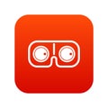 Game glasses icon digital red