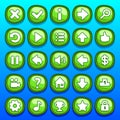Game green buttons set