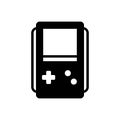 Black solid icon for Game, console and video