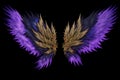 game icon institute, feathered wings black background