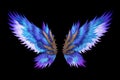 game icon institute, feathered wings black background
