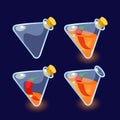 Game icon of magic elixir.