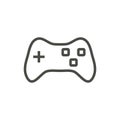 Game icon vector. Line joypad symbol.