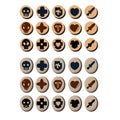 Game icons. Damage, defense, attack, heal, hit points