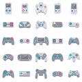 Video game icons set