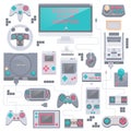 Video game icons set