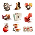 Game icons set Royalty Free Stock Photo