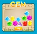 Game interface. Gems icon collection Royalty Free Stock Photo