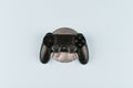 Game joystick. game console. on a white background top view. The new Sony Dualshock 4 with PlayStation 4. The eighth generation Royalty Free Stock Photo