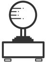 Game joystick silhouette icon for computer. Vector illustration/