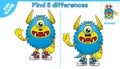 Game find differences cartoon monster-7