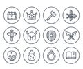 Game line icons on white set 2 Royalty Free Stock Photo