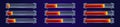 Game loading progress bars with glowing red lava