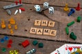 `The Game` made from Scrabble game letters Royalty Free Stock Photo