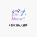 Game, map, mission, quest, role Purple Business Logo Template. Place for Tagline Royalty Free Stock Photo