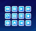 Game Menu Buttons Provide Quick Access To Various Features Like Settings, Options, And Levels, Cartoon Vector Set
