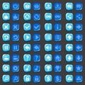 Game menu icons ice buttons set