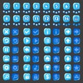 Game menu icons ice buttons