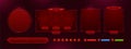 Game menu interface ui elements, buttons, bars set Royalty Free Stock Photo