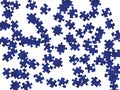 Game mind-breaker jigsaw puzzle dark blue parts Royalty Free Stock Photo